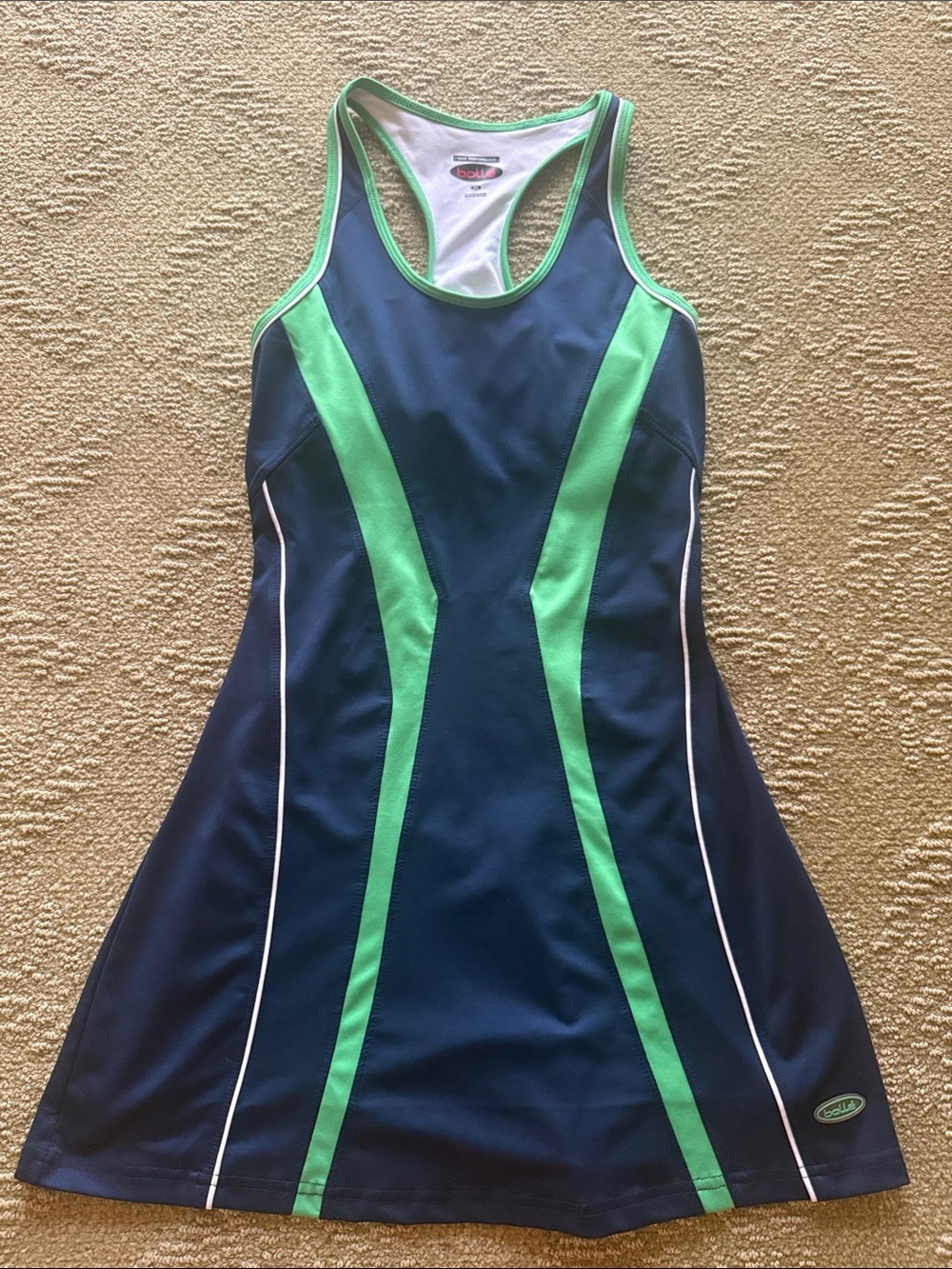 Navy and Green Racerback Tennis Dress 🎾